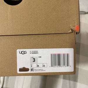Brown Ugg Tasman in a size 3